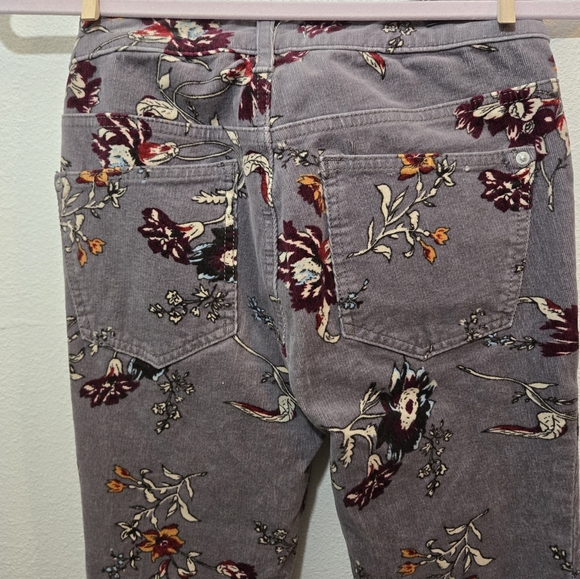 Pilcro Corduroy Floral Pants Size 27 - Picture 10 of 12